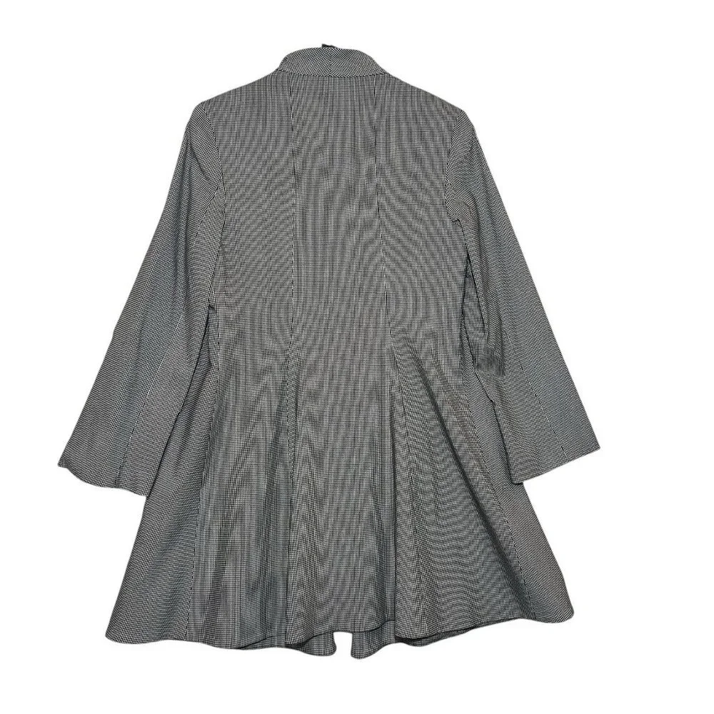 Estelle And Finn Coat Jacket Women's Y2K Size 10 Houndstooth Open Front Pads - Picture 3 of 10